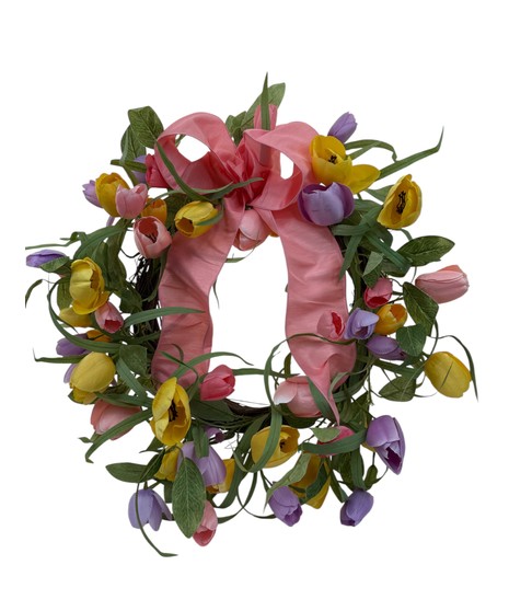 Silk Tulip Wreath