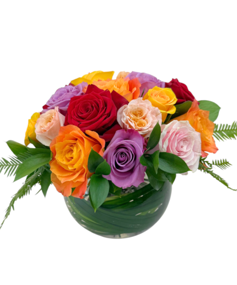 Rainbow Rose Bowl