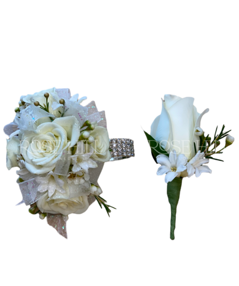 Wrist corsage dark green ribbon Hermitage Florist: Basket of Flowers -  Flower Delivery in TN, 37076