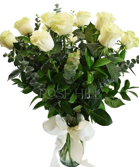 Dozen White Roses