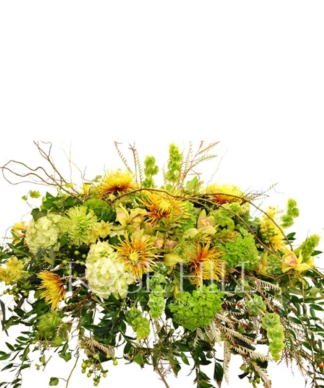 Lovely Caskey Spray of Greens and Yellows