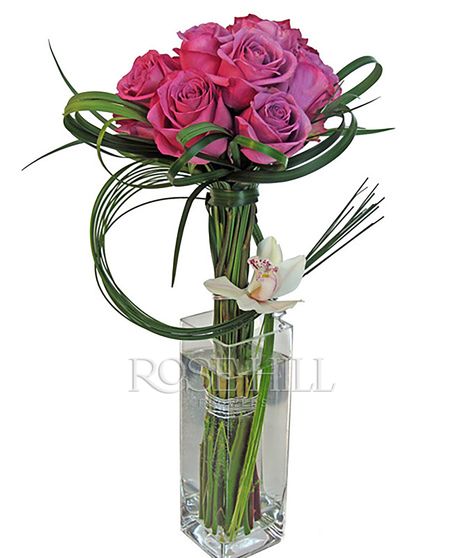 One dozen tied roses in the color of your choosing.
