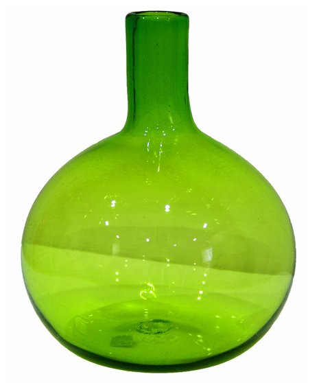 Glowing Giant Green Bottle Vase