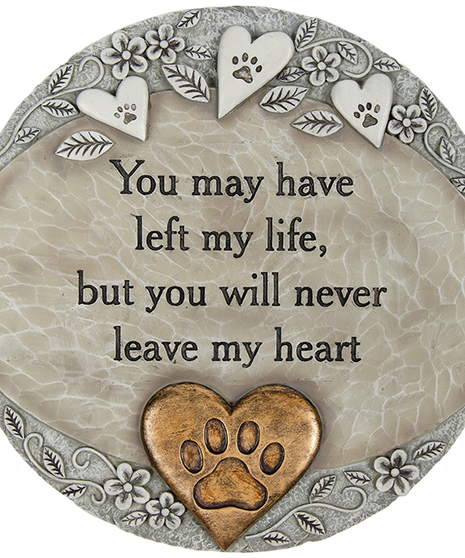 Pet garden stone with 