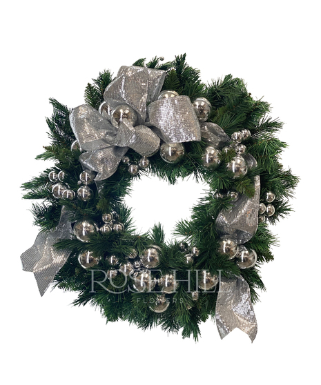 Silver Adorned Wreath