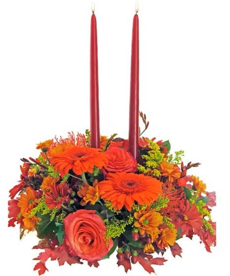 Warm and Colorful Fall Centerpiece